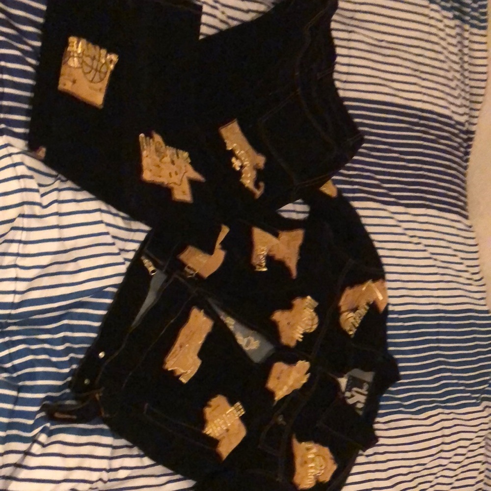 Boys jacket and pants jean outfit